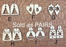 Load image into Gallery viewer, Christmas Holiday Dangle PAIRS