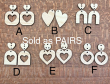 Load image into Gallery viewer, Heart Dangle PAIRS