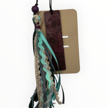 Load image into Gallery viewer, Purple Heart Wood Flower Bookmark with Tassel
