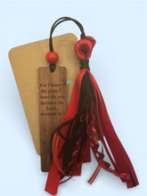 Load image into Gallery viewer, Walnut Wood Scripture Bookmark with Tassel

