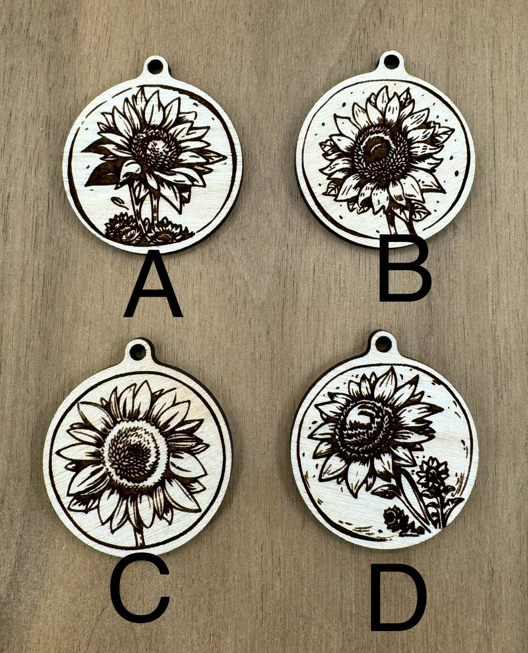 Sunflower Designs on 1.4” Round