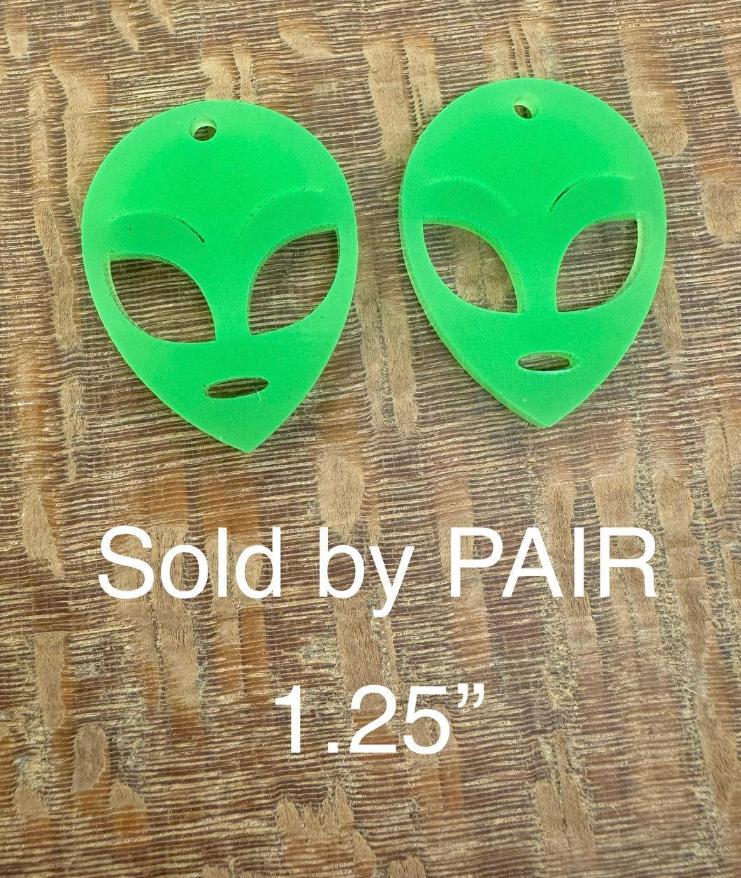 Neon Green Acrylic Alien PAIR