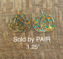 Load image into Gallery viewer, Pumpkin Acrylic Dangle PAIR
