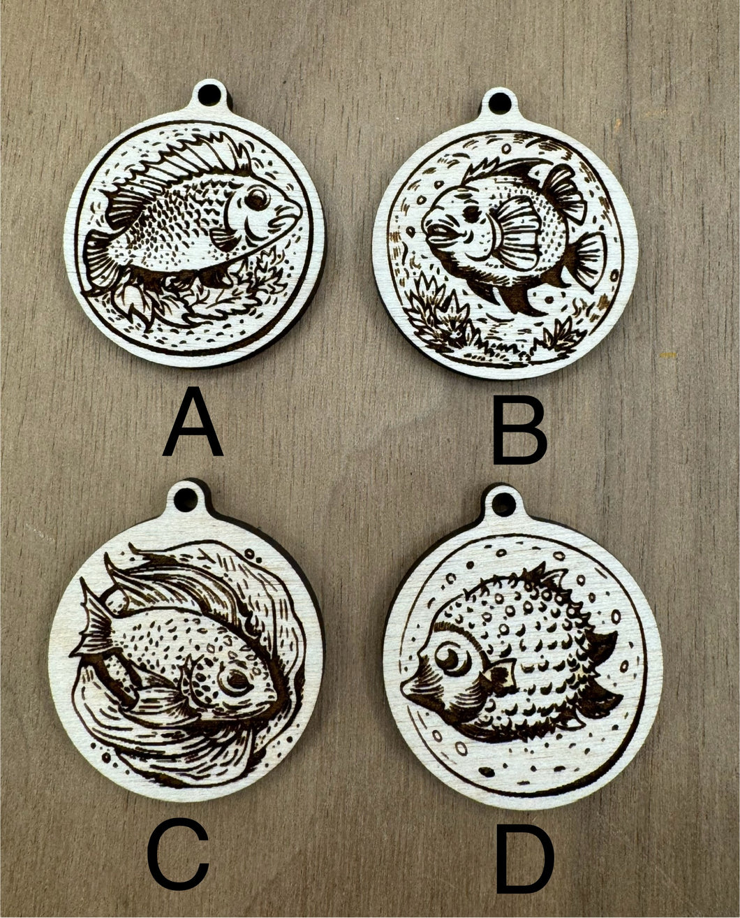 Fish Designs on 1.4” Round