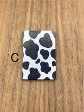 Load image into Gallery viewer, Cow Spots Black and White MDF Claw Clip Blank
