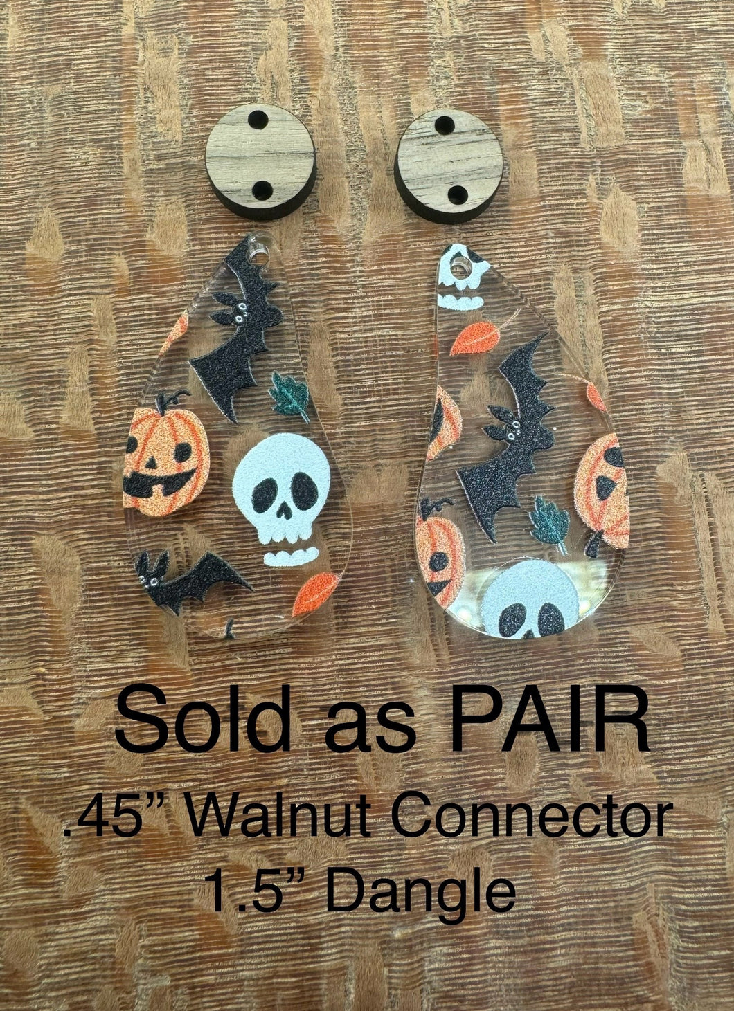 Halloween Icon Pattern Acrylic Dangle PAIR