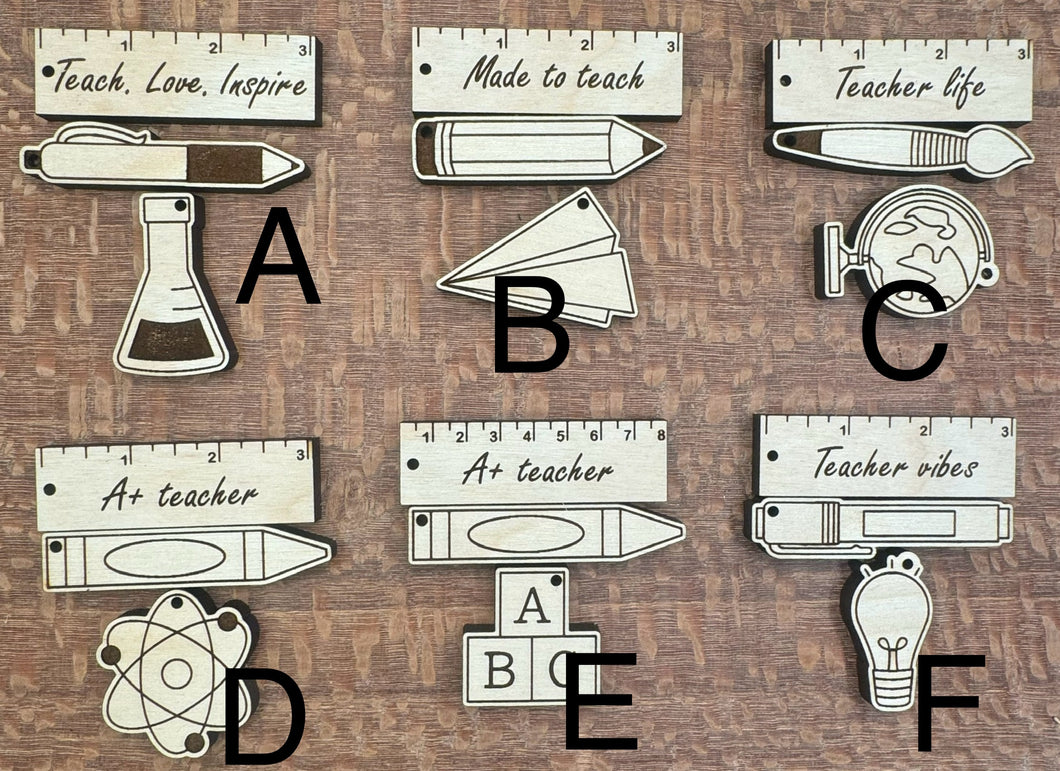 Teacher 3 part Keychain Blank