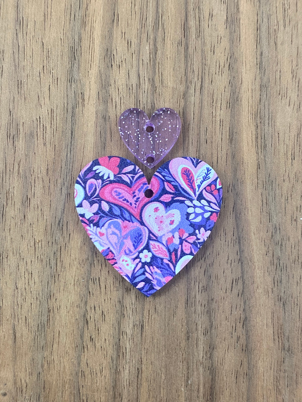 Double Acrylic Hearts