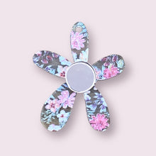 Load image into Gallery viewer, Pink Floral Acrylic Flower with Rose Gold Mirror Acrylic Middle
