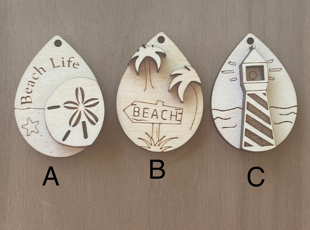 Layered Beach Life Dangle PAIRS