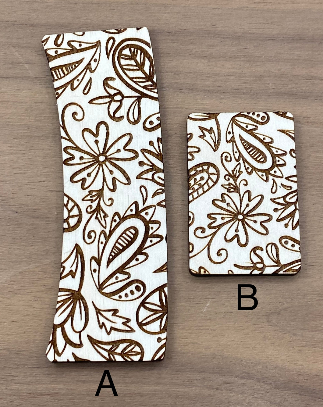 Floral Paisley Pattern Claw Clip Blank