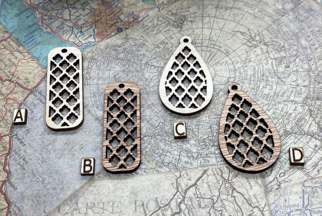 Lattice Pattern Bar / Teardrop