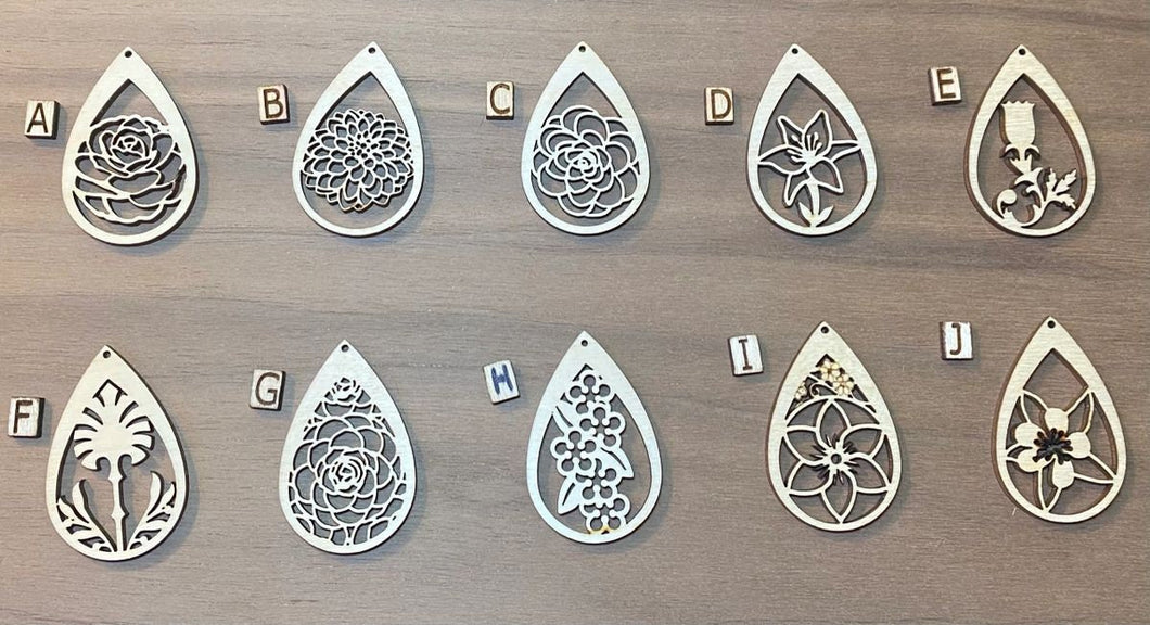 Flower teardrop blanks