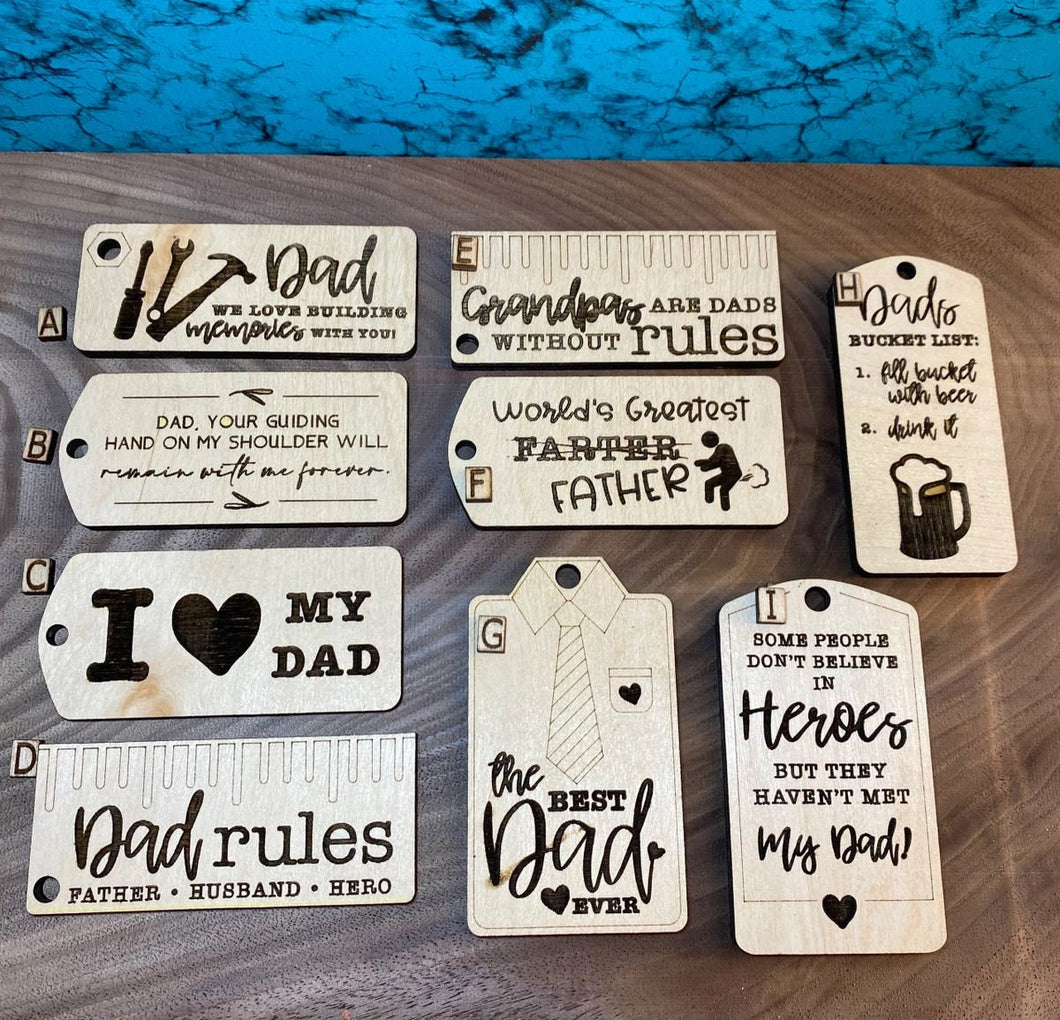 Dad keychain blanks