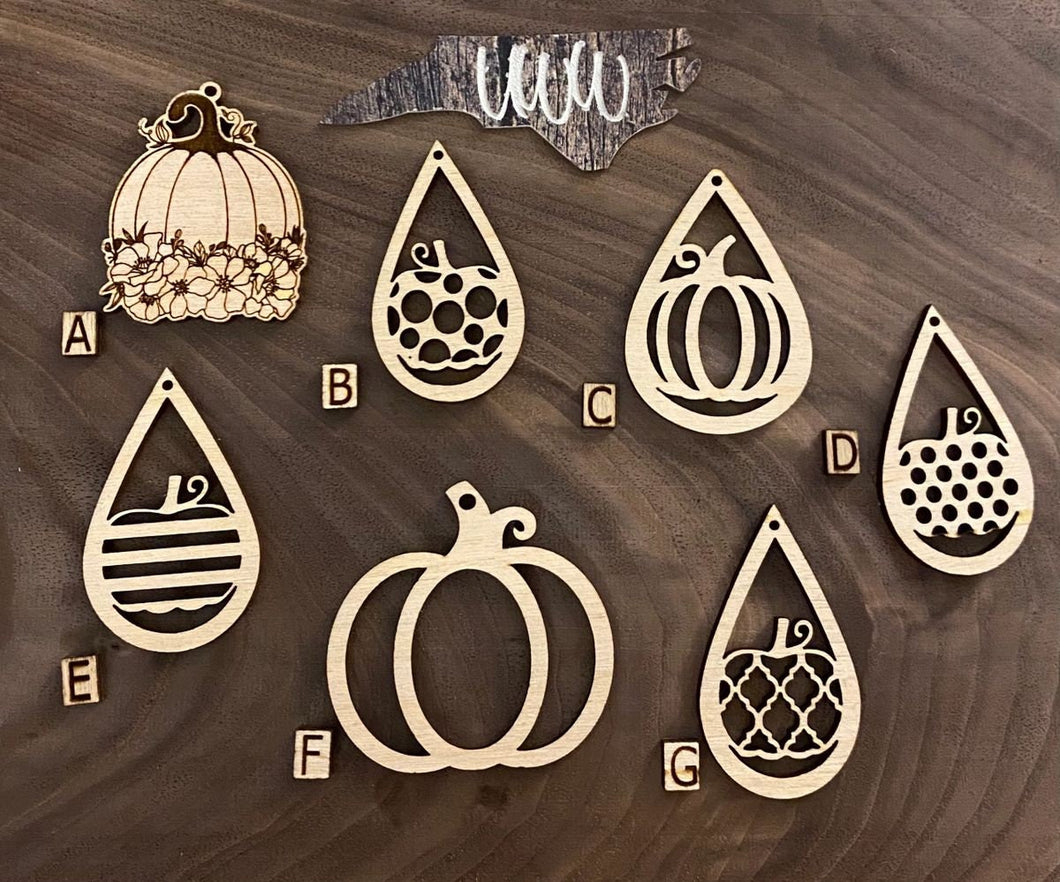 Pumpkin teardrops and Dangles