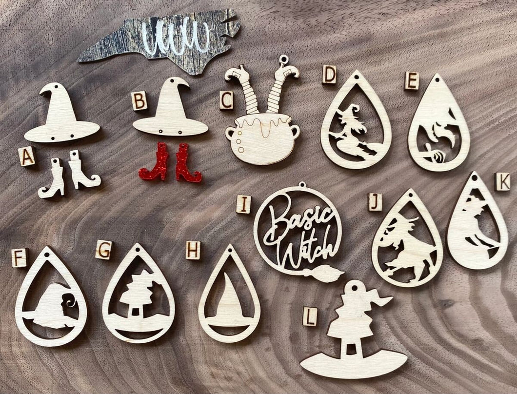 Witch hats with boots, witch teardrops, basic witch, witch hats