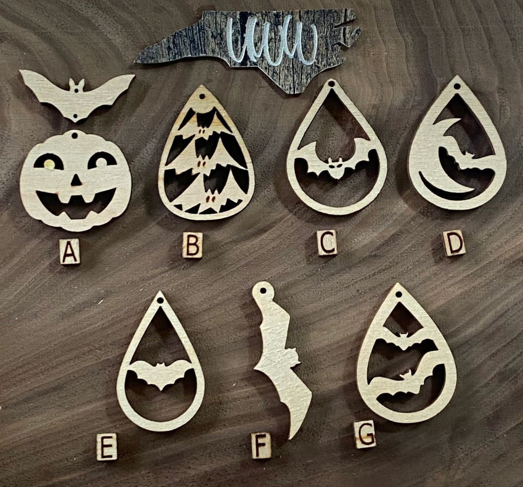 Halloween Bat Teardrops and Dangles