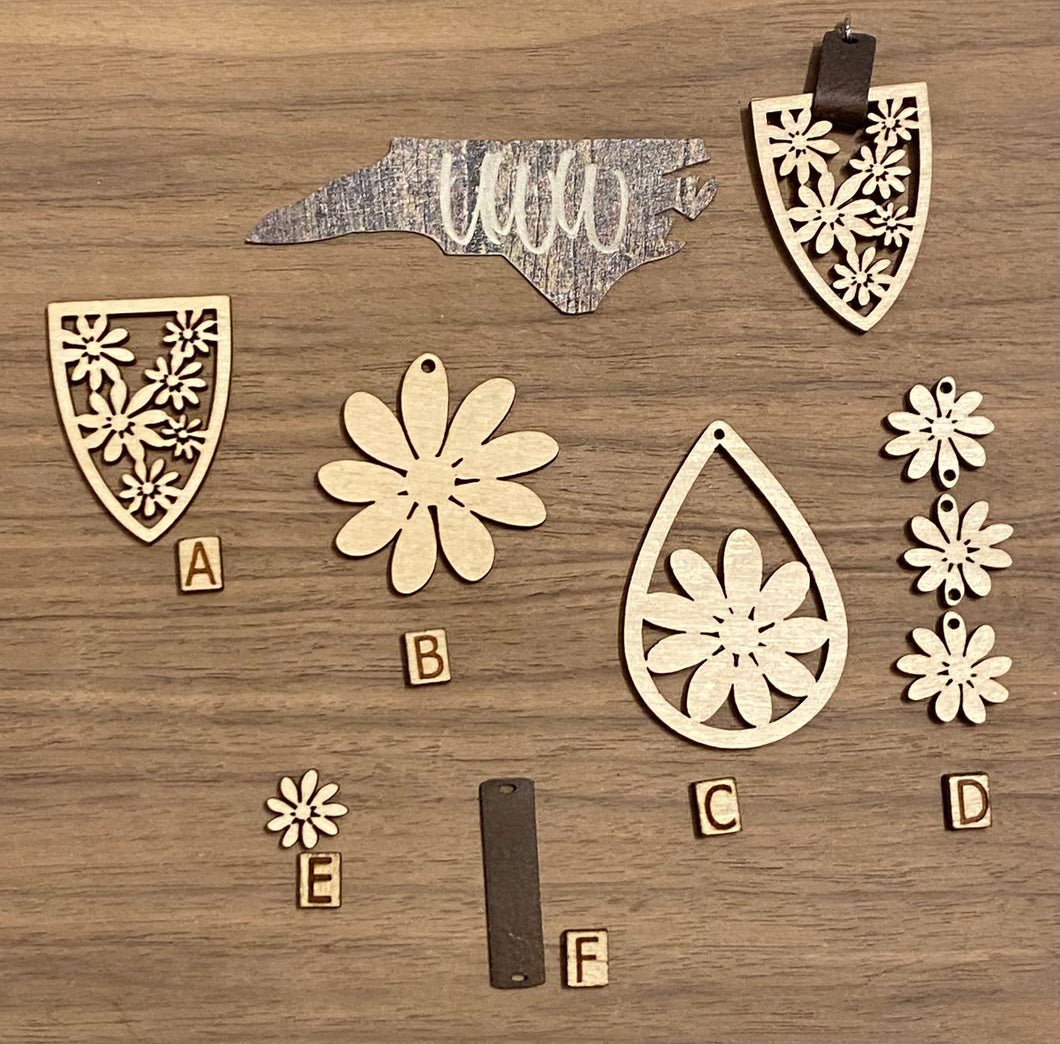 Daisy Teardrops, Dangles, Chain and connector