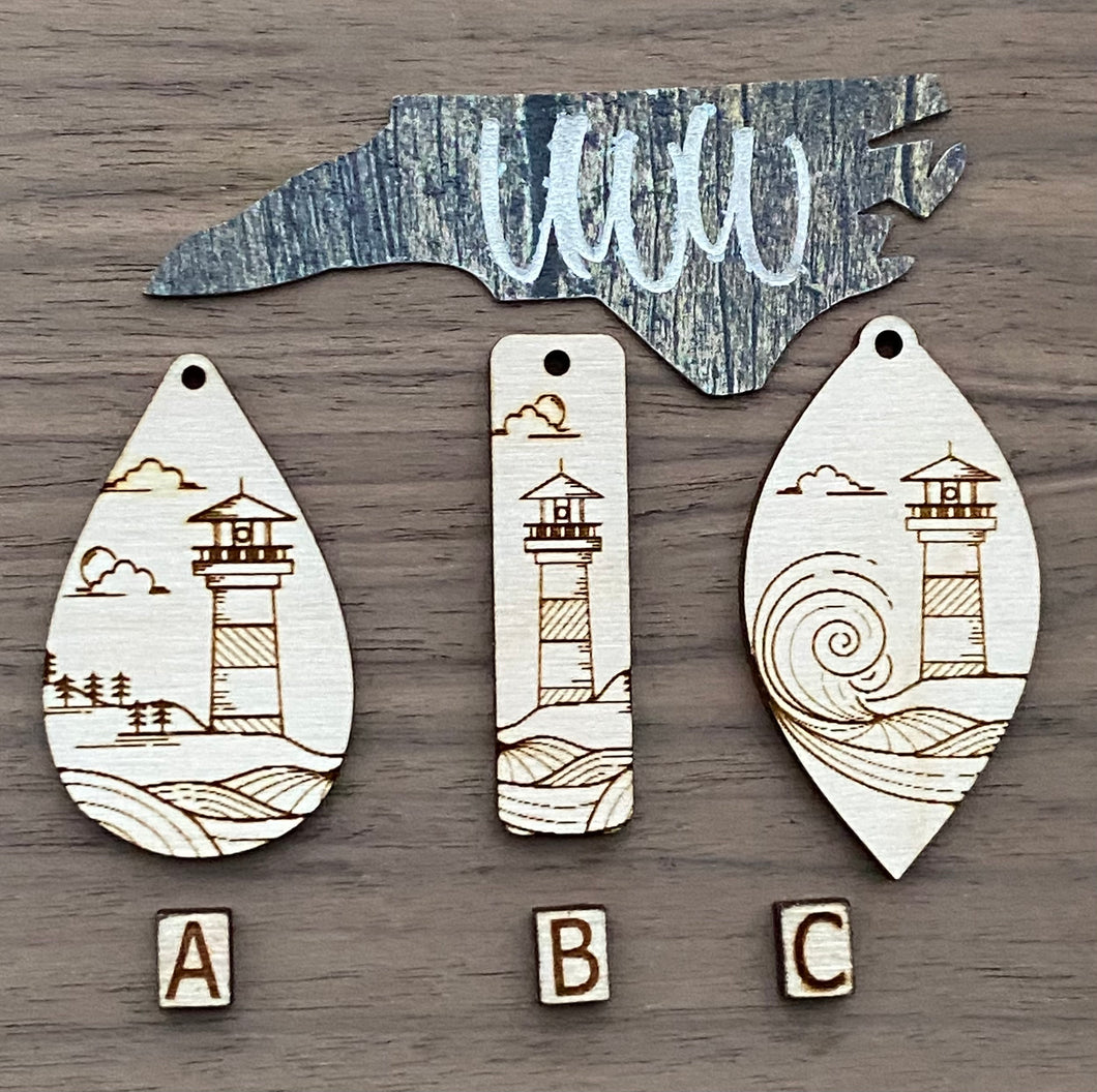 Lighthouse Teardrop, Bar and Leaf Shape