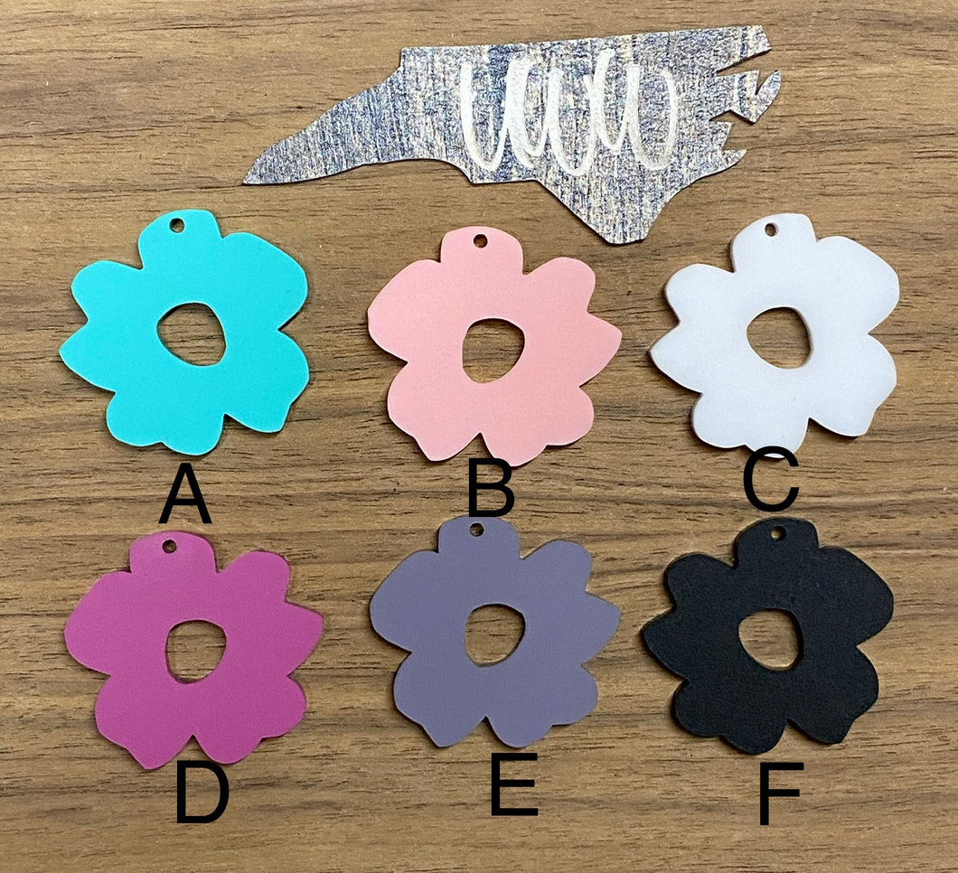 Matte Acrylic Flower Dangles