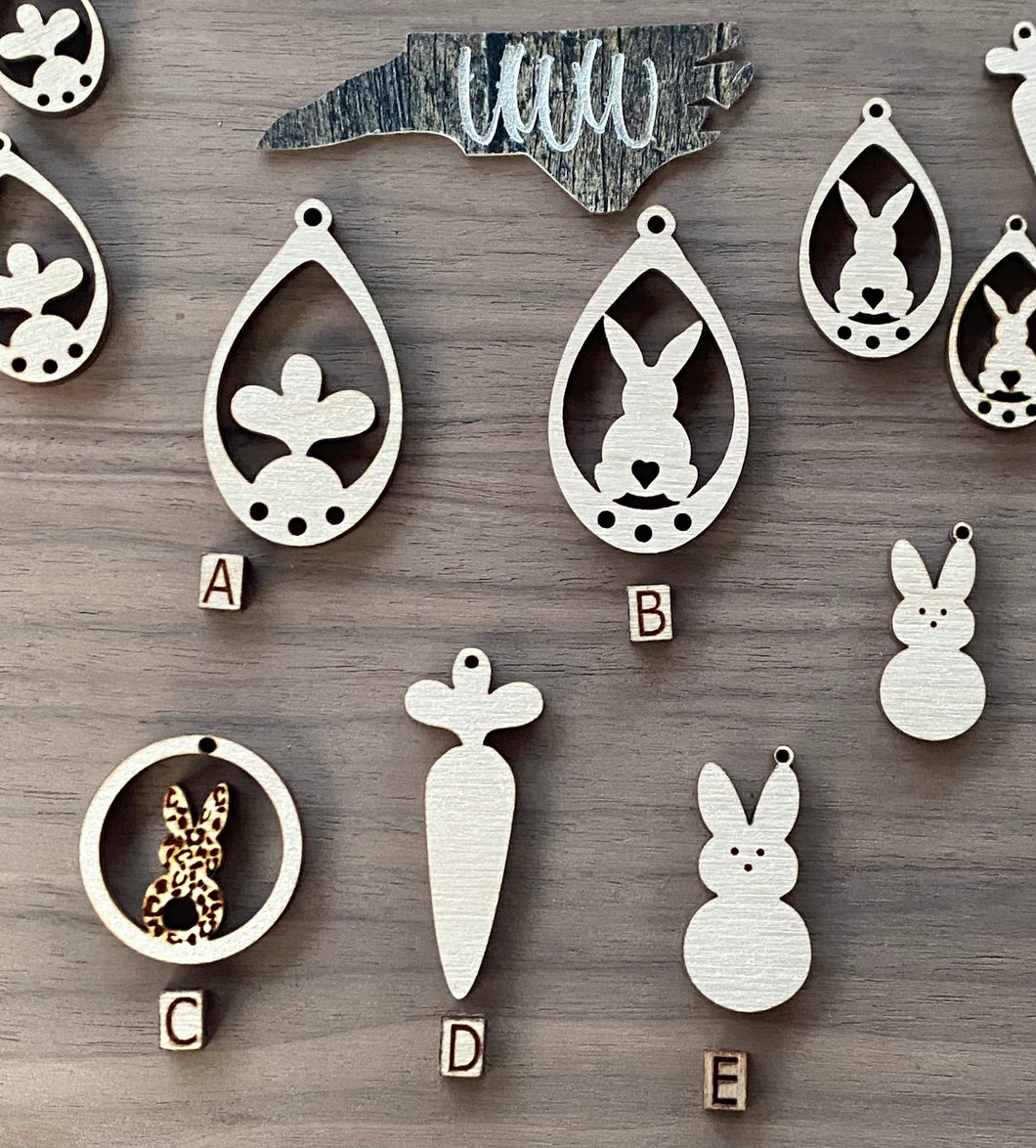 Bunny and Carrot Teardrops and Dangles