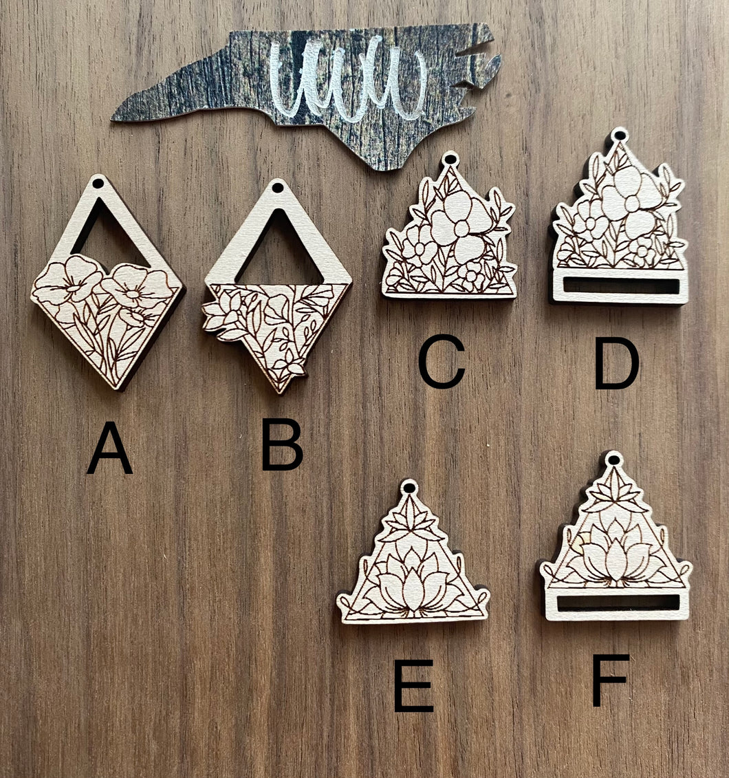 Floral Triangle Dangles