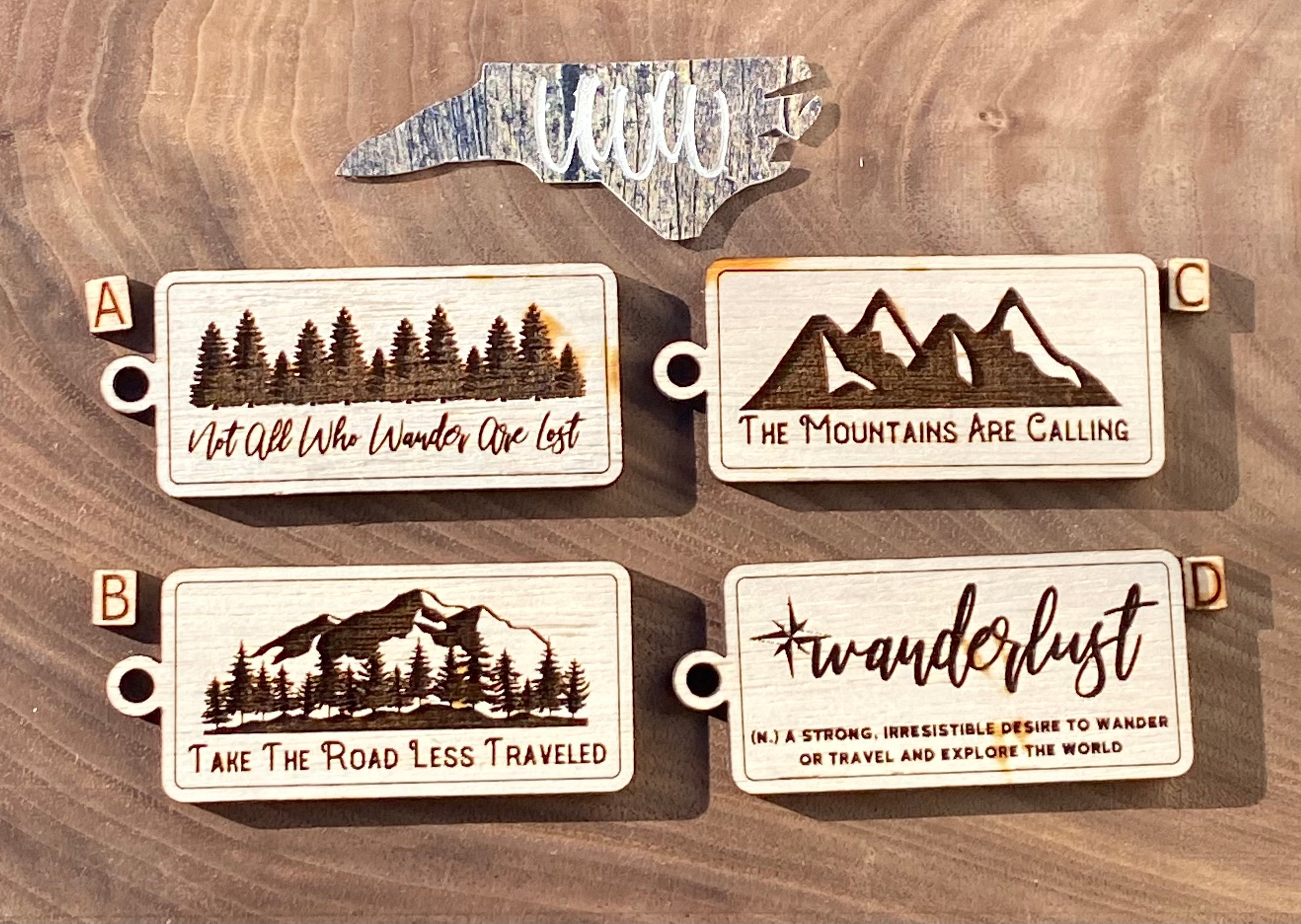 Mountain, wanderlust keychains – UnderwoodWorksllc