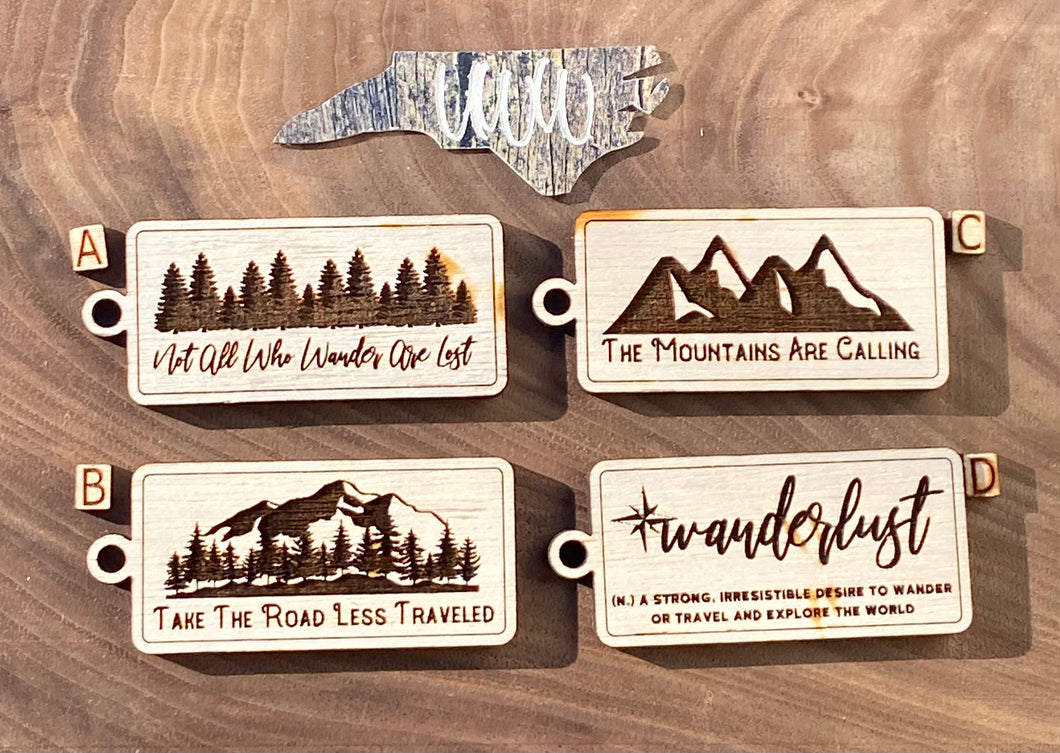 Mountain, wanderlust keychains