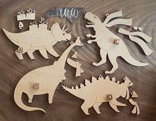 Load image into Gallery viewer, Dinosaur Ornament Blank with glue on accessories
