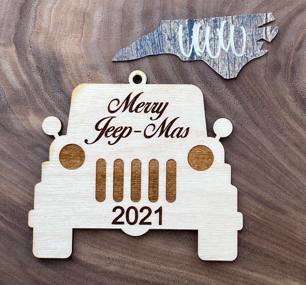 Merry Jeep-Mas Ornament