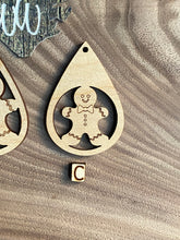 Load image into Gallery viewer, Gingerbread Man Dangle, Teardrop PAIRS
