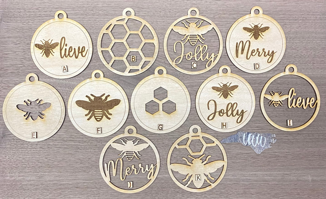 Bee Theme ornament blanks