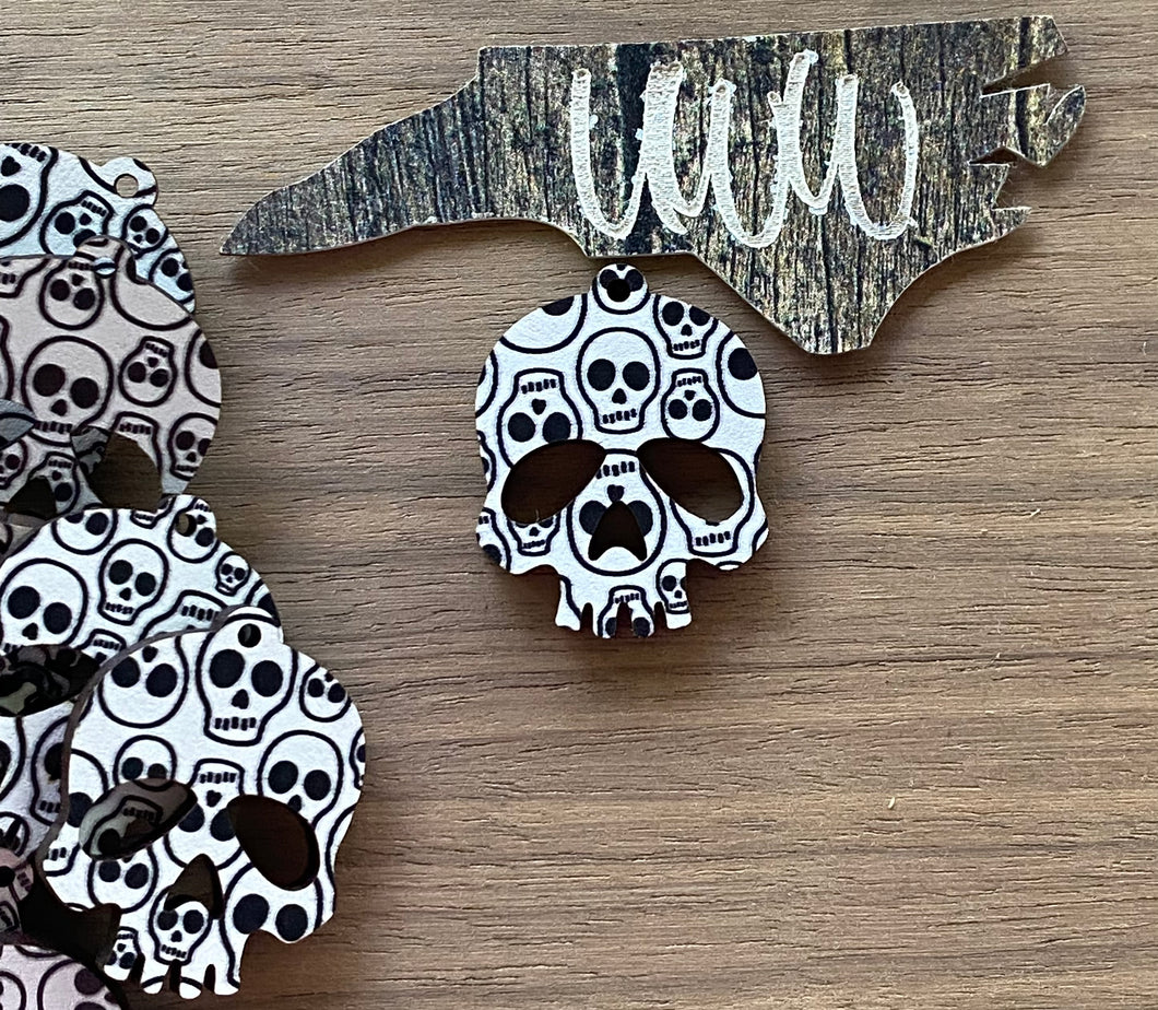 Skull Pattern Mdf Skull Dangle