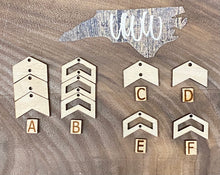 Load image into Gallery viewer, Solid/ Cut out Chevron laser Cut Earring blank With Holes
