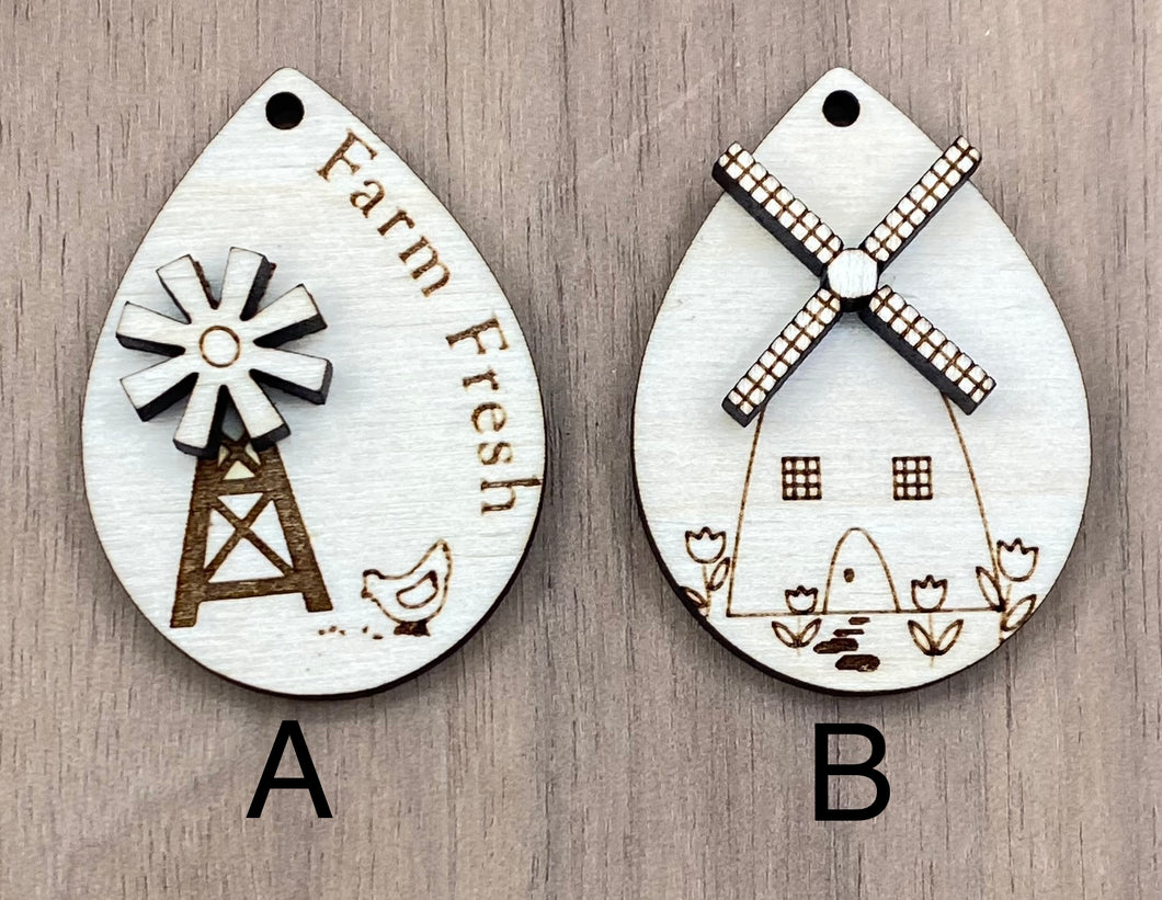 Layered Windmill Dangle PAIRS