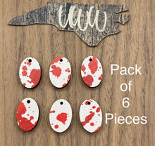 Load image into Gallery viewer, Mini Oval Halloween Pattern MDF Dangles
