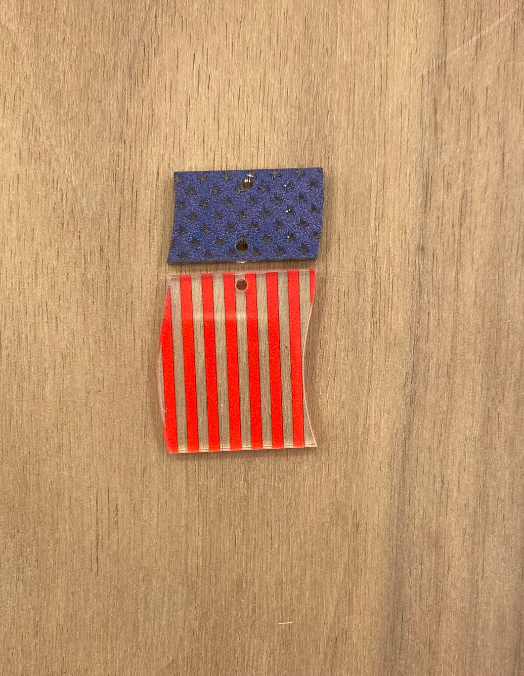 American Flag Pattern Acrylic Dangles