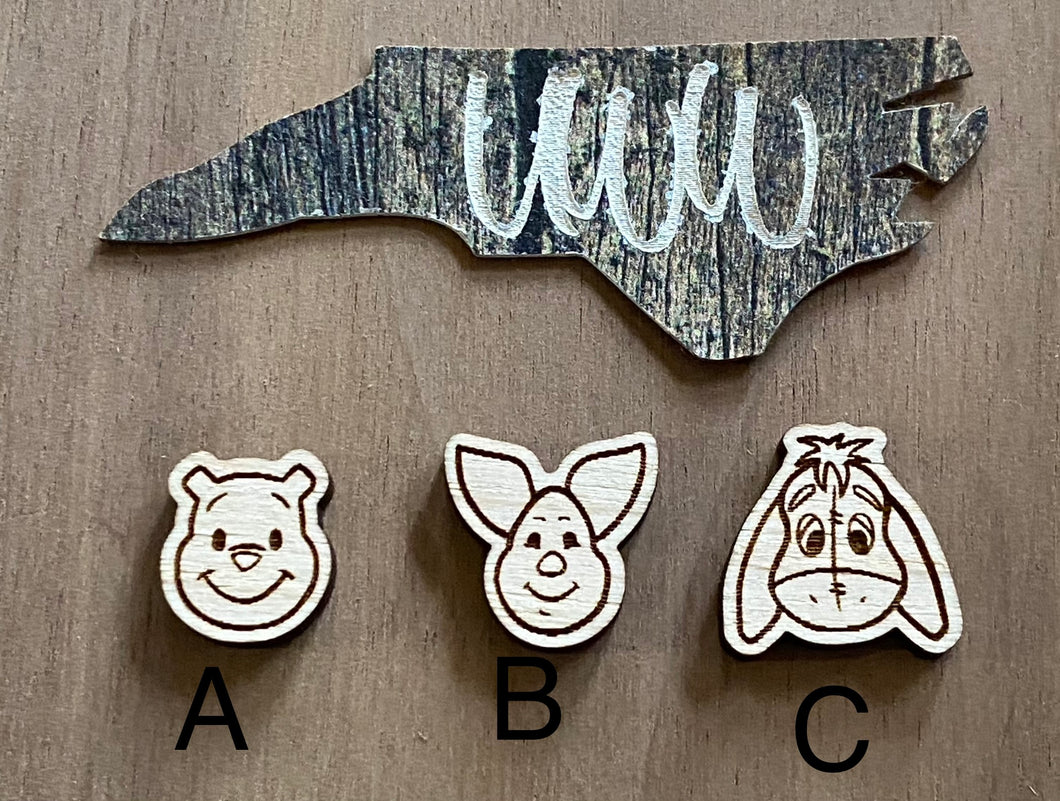 Honey Bear, Piglet and Donkey Studs