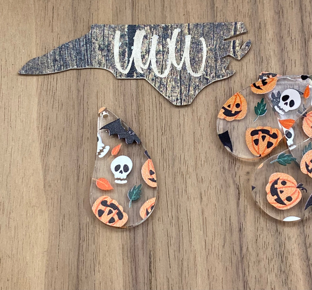 Halloween Icon Pattern Acrylic Dangle