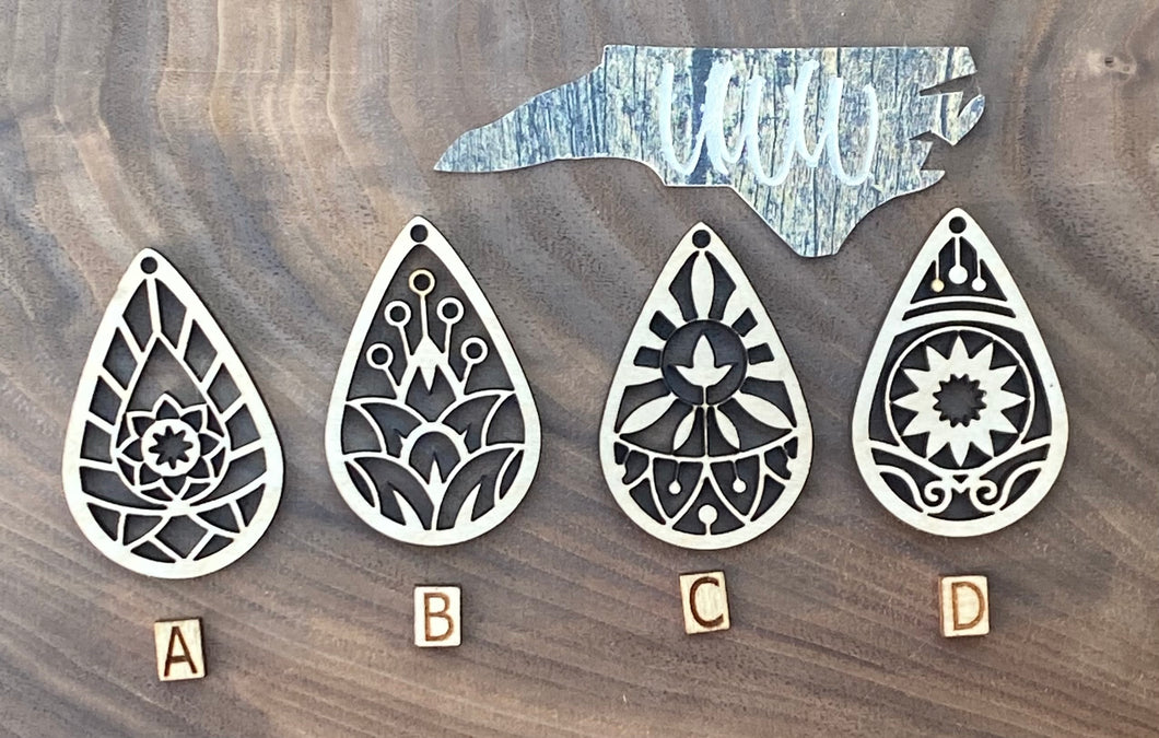 Floral Mandala Teardrops