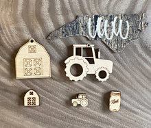 Load image into Gallery viewer, Farm Barn and Tractor Dangle, Stud, Mason Jar Stud
