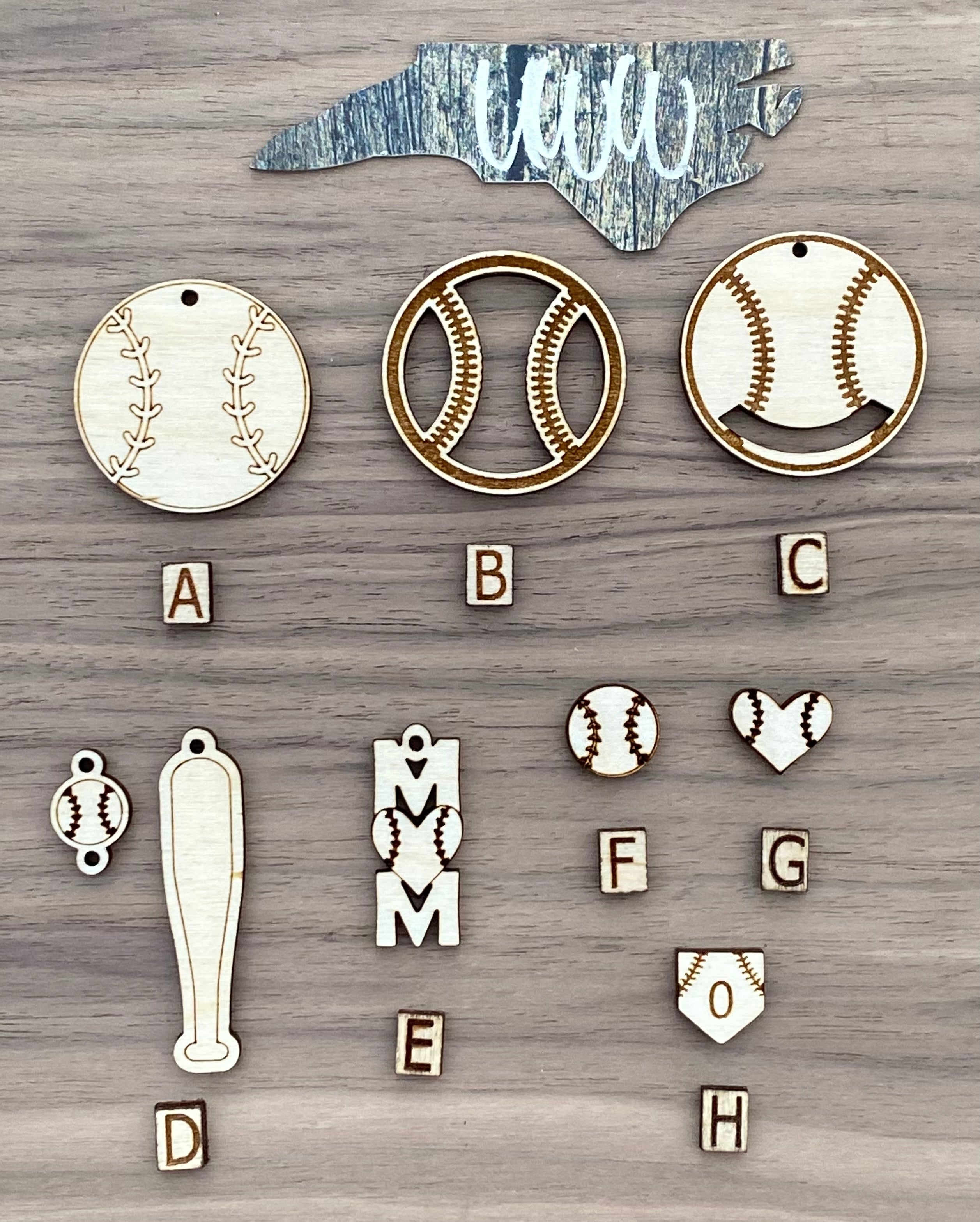 Baseball/Softball Rounds Dangles and Stud PAIRS – UnderwoodWorksllc