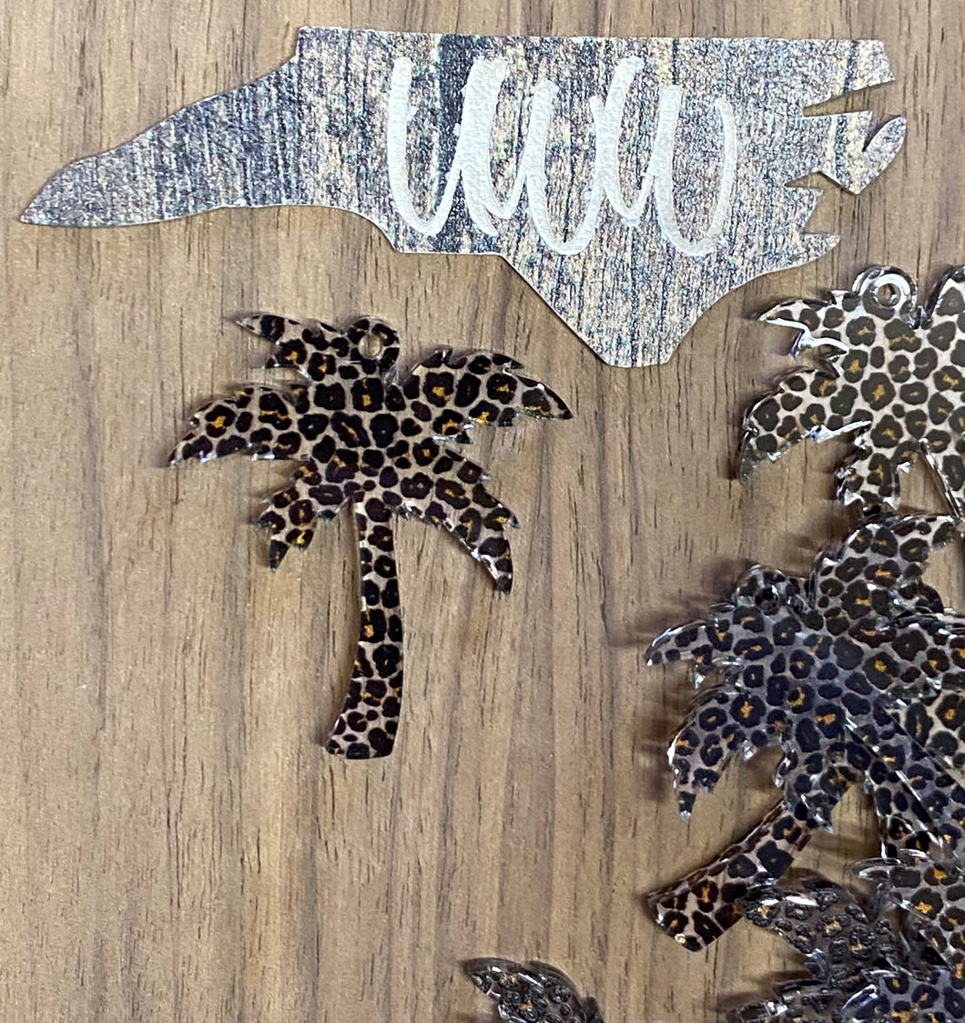 Palm Tree in Leopard Acrylic