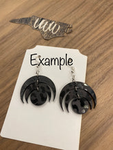 Load image into Gallery viewer, Leopard Print Smoke and Mirror Acrylic Dangle PAIRS
