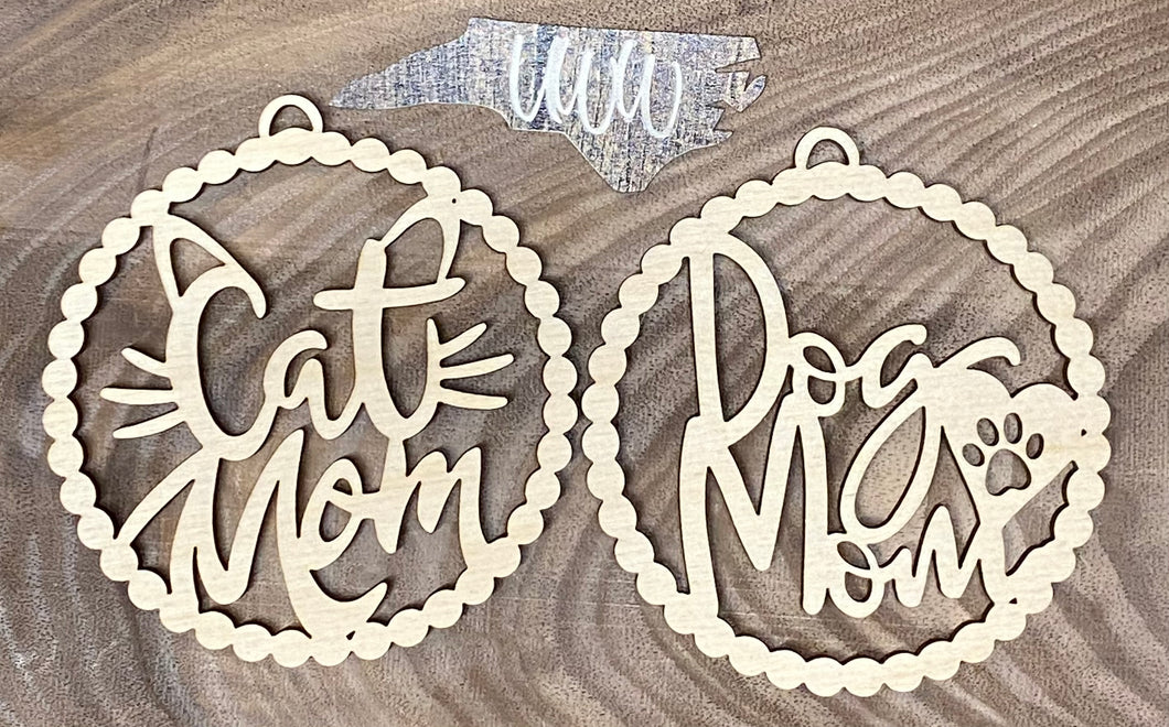 Cat and Dog Mom Car Charm