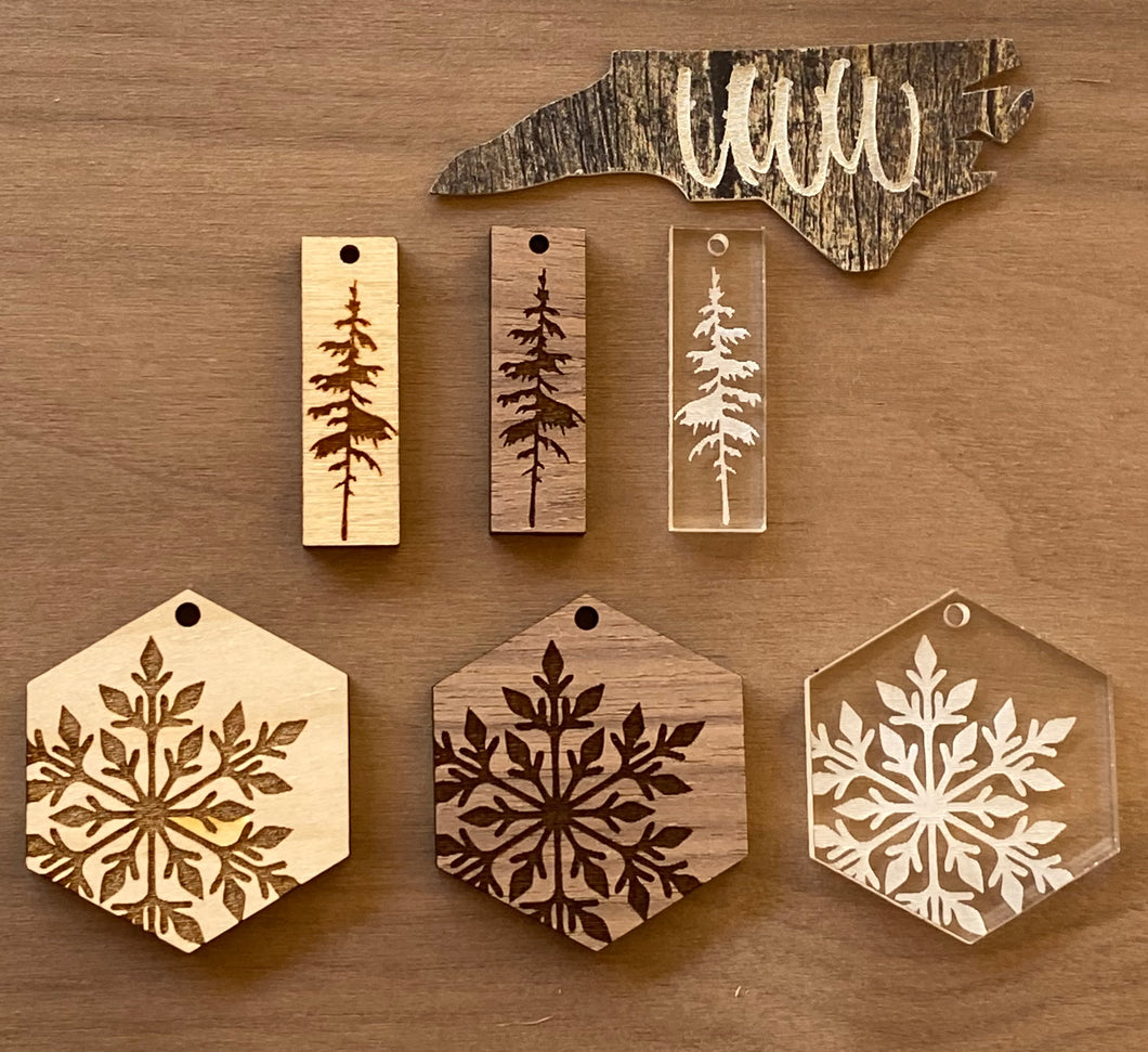 Tree bar and Snowflake Hexagon